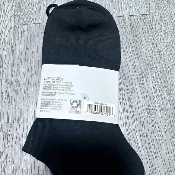 West Loop Black Casual low cut sock 3 pack NWT - Picture 2 of 2